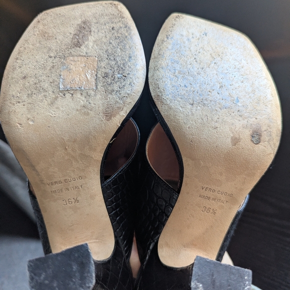 Paris Texas Croc Embossed Sandals - Picture 8 of 9